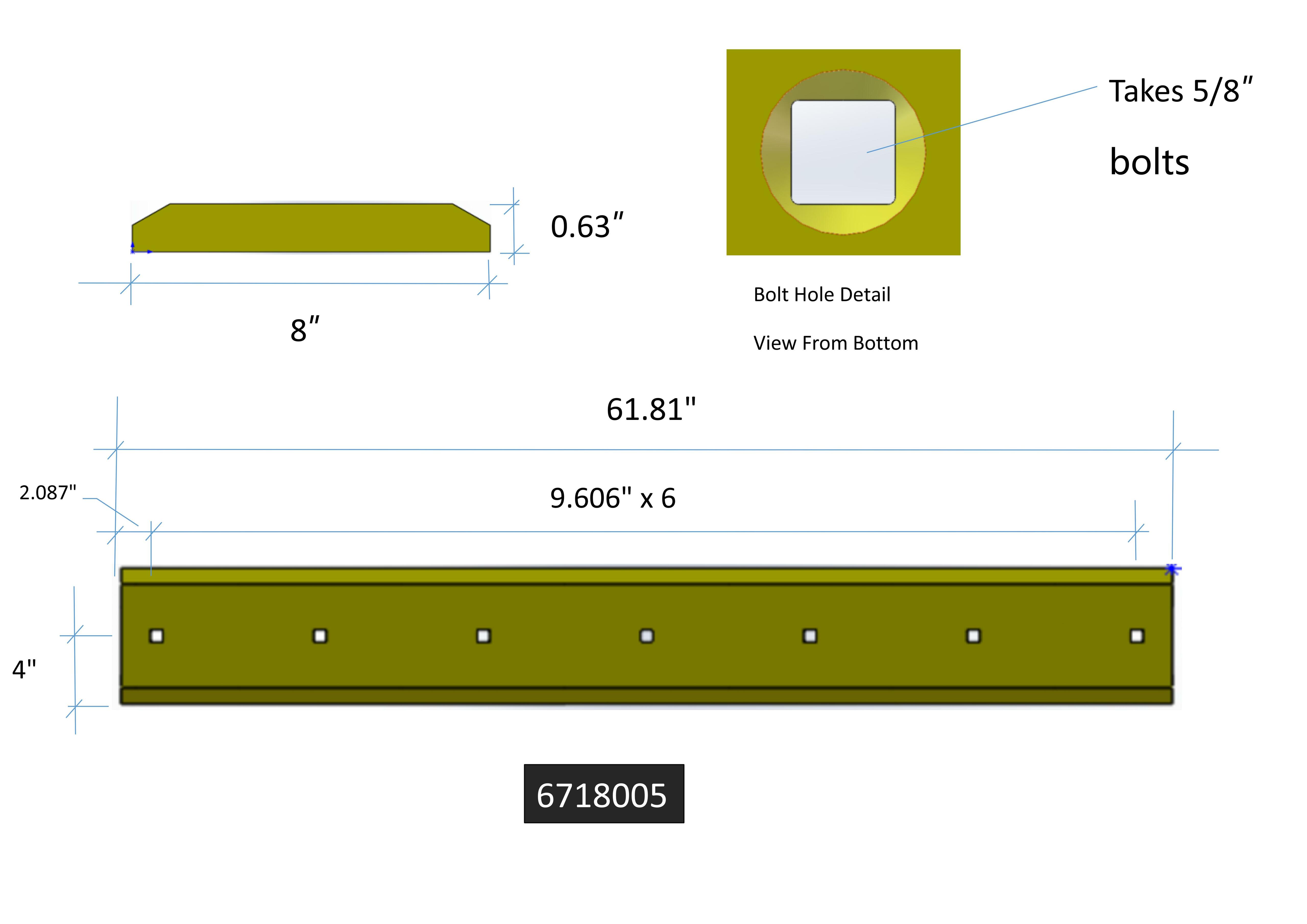 6661453 | Bobcat Style Cutting Edges-68.25 6661453 | Bobcat Style Cutting Edges-68.25